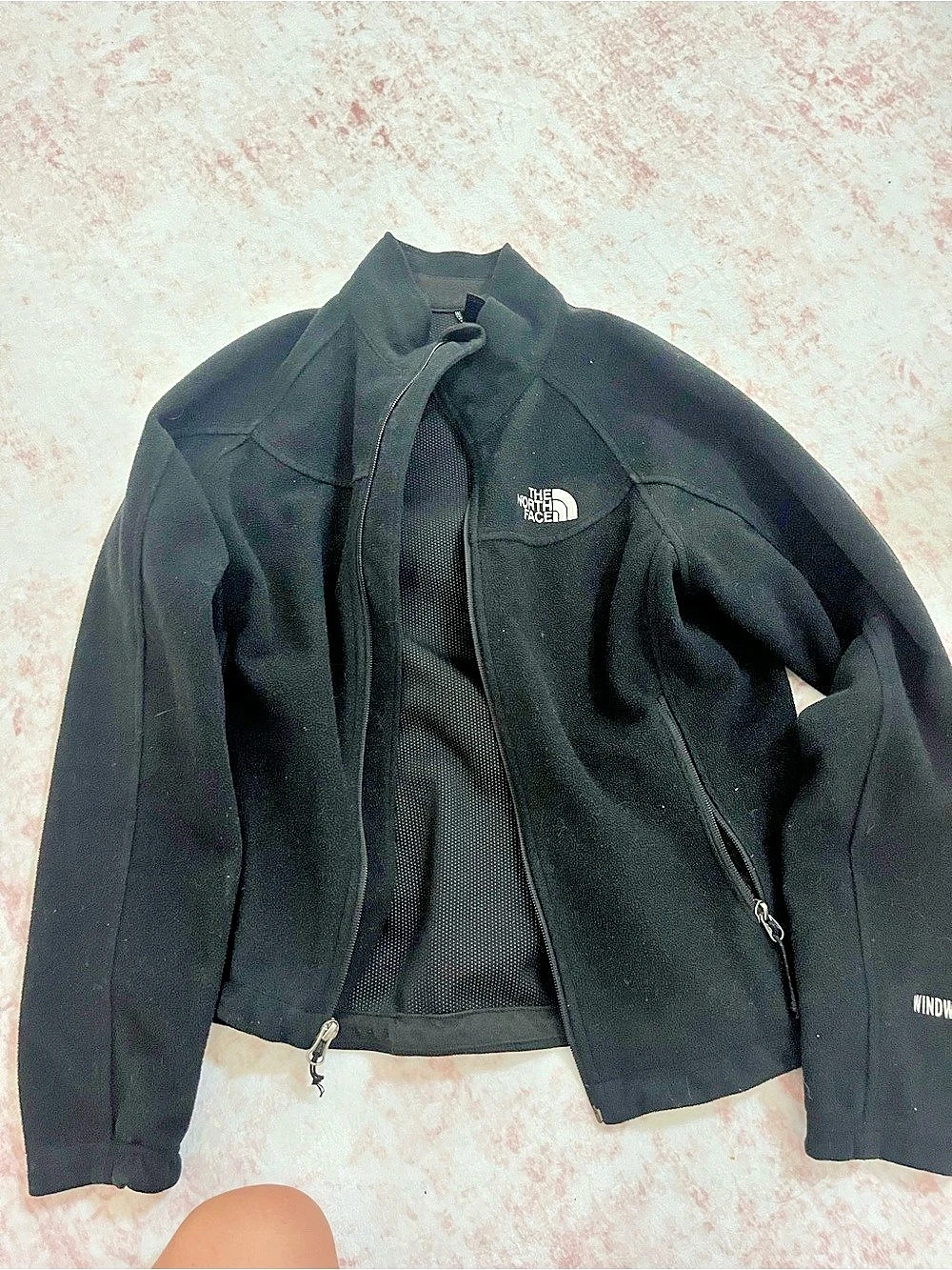 The North Face WindWall Fleece Jacket Black Soft Shell Size Small